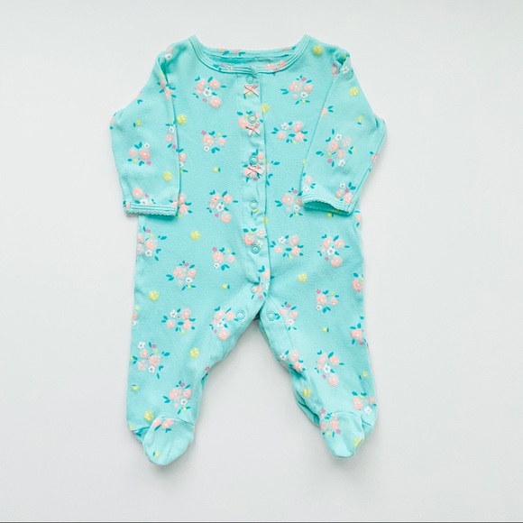 Floral Sleep & Play Sleeper with Bow Detail - Picture 2 of 4